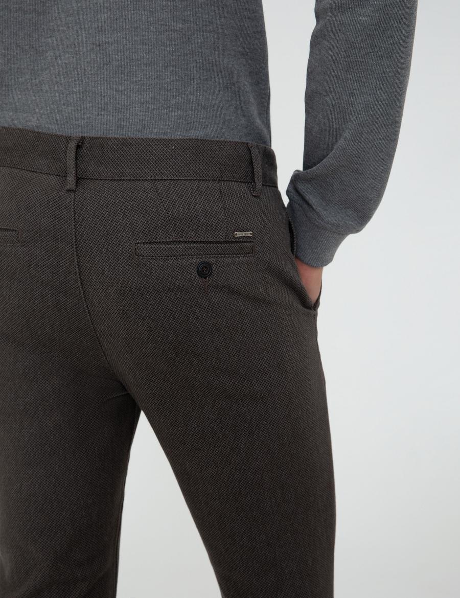 Açık Kahverengi Slim Fit Kanvas Pantolon