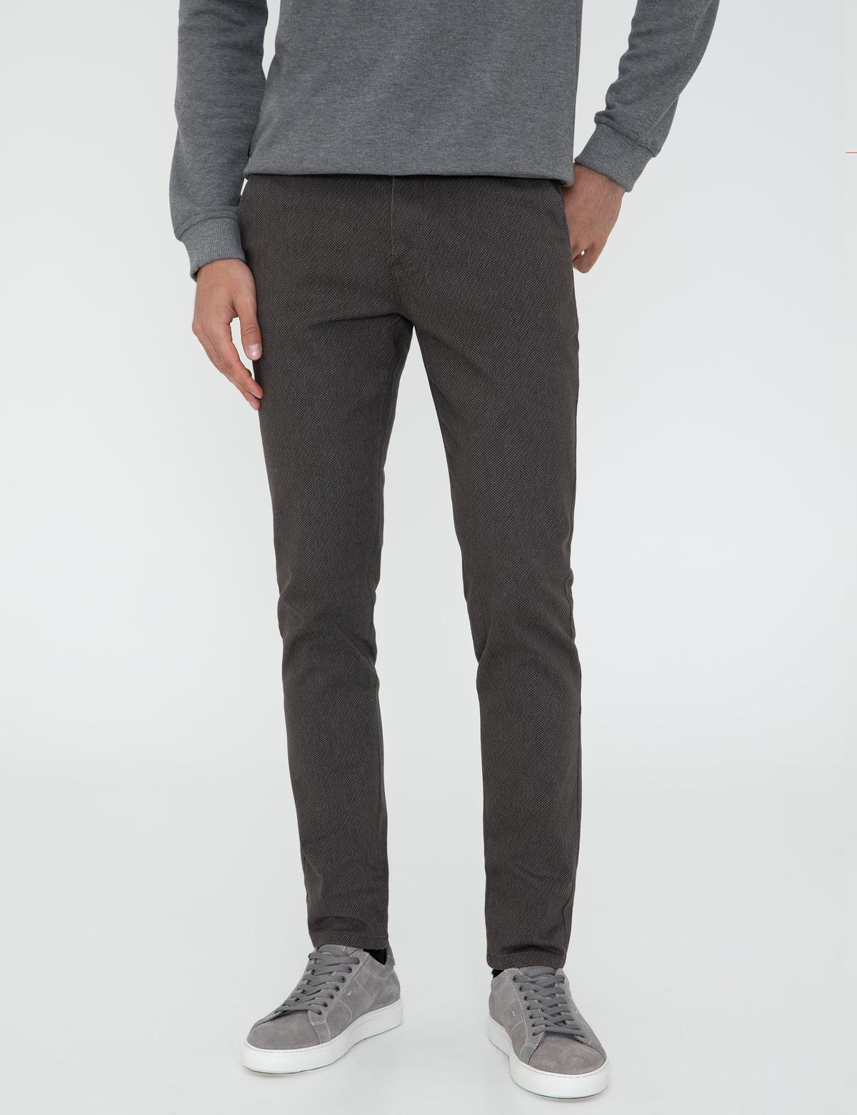 Açık Kahverengi Slim Fit Kanvas Pantolon - 50241485007