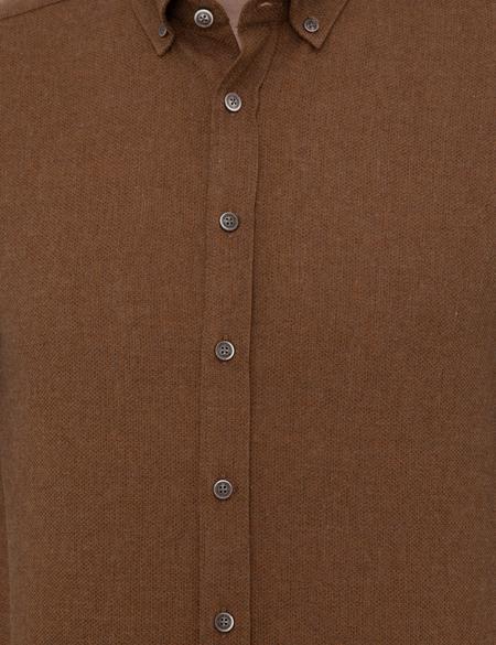 Taba Slim Fit Uzun Kollu Gömlek - 50238794055