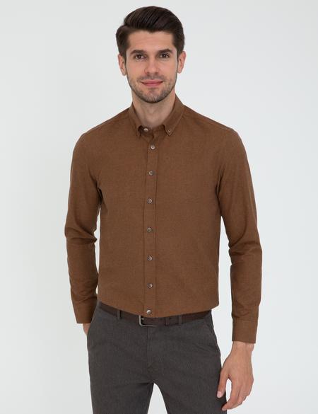 Taba Slim Fit Uzun Kollu Gömlek - 50238794055