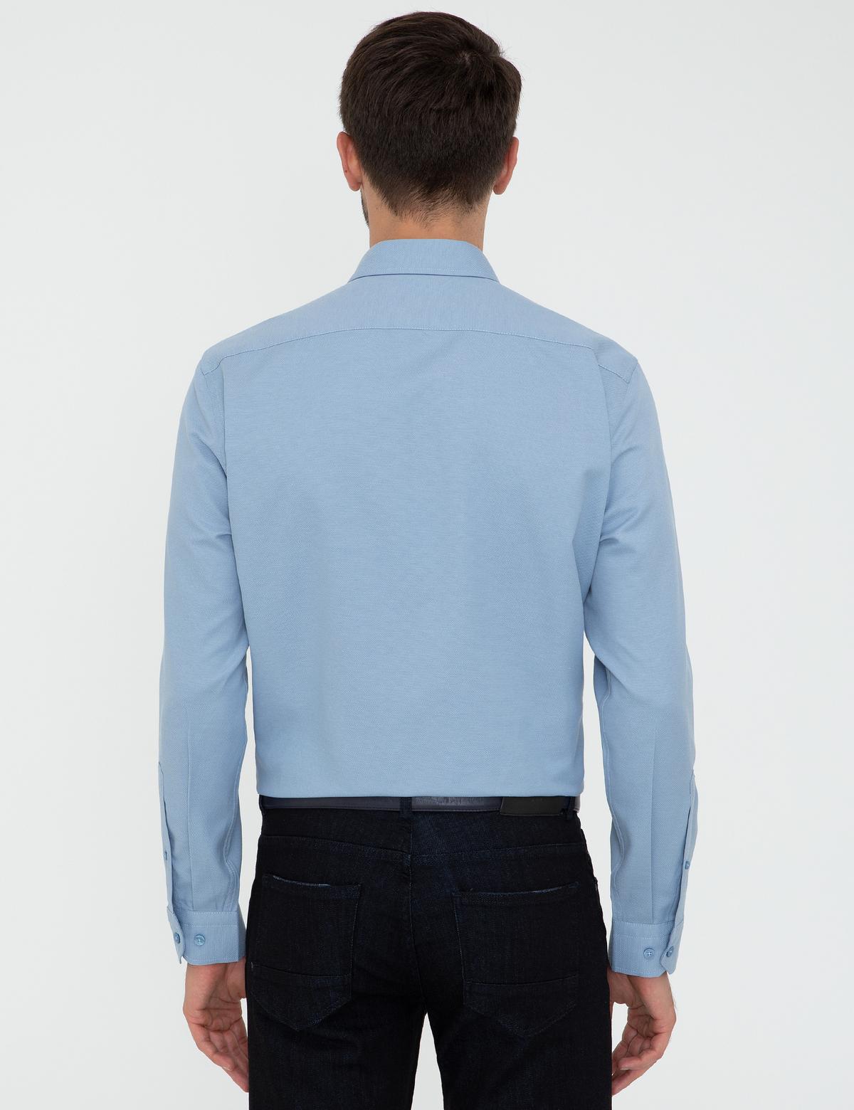 Koyu Mavi Slim Fit Oxford Gömlek - 50247983055