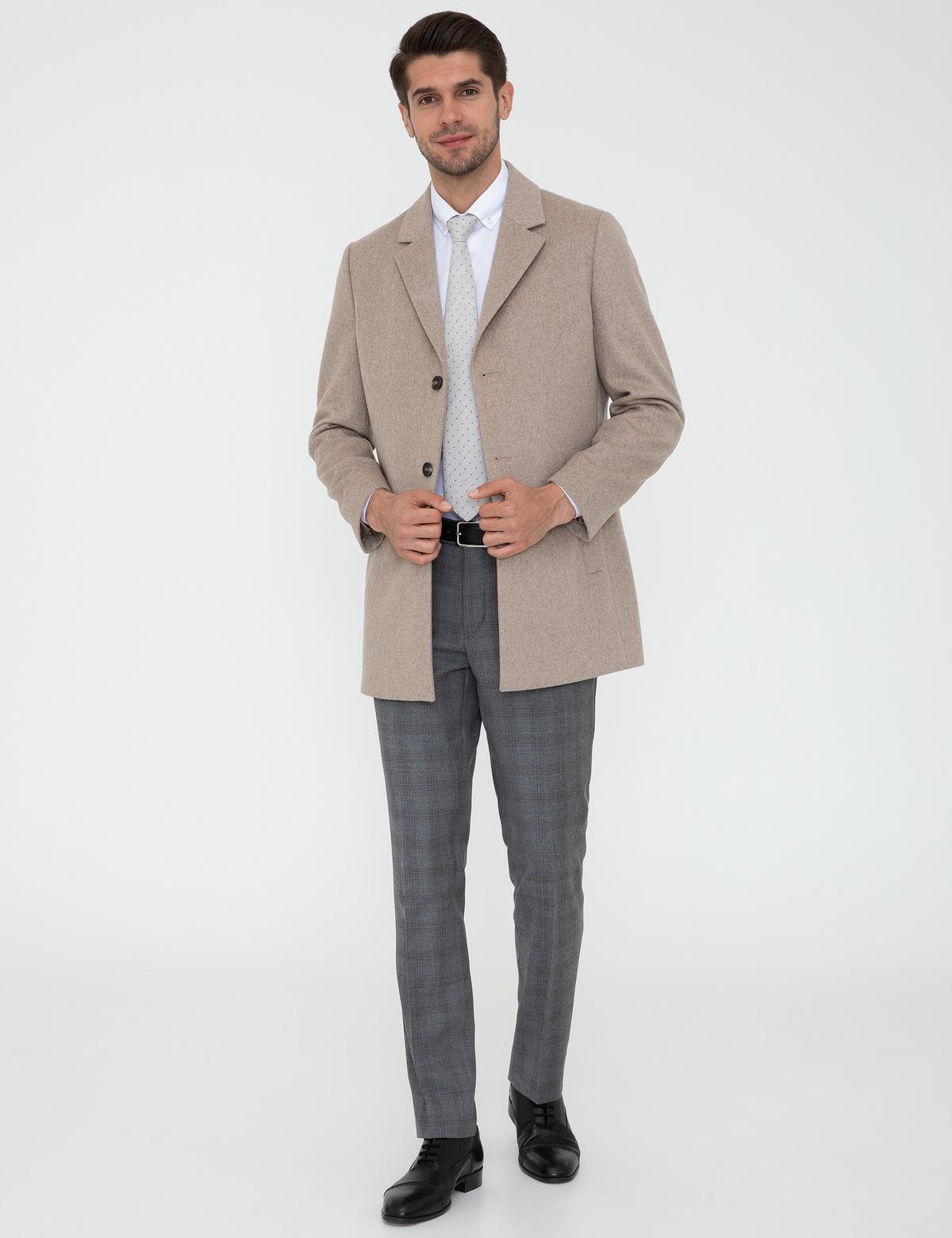 Bej Ex. Slim Fit Kaban Kaşe - 50238895012