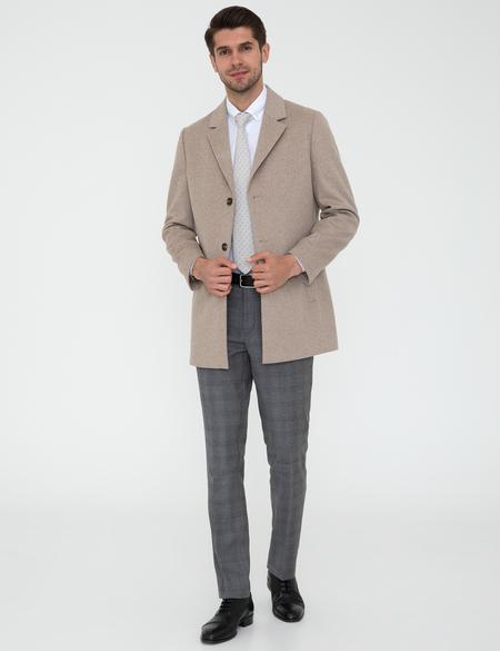 Bej Ex. Slim Fit Kaban Kaşe - 50238895012