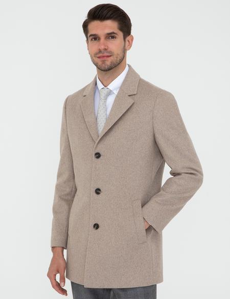 Bej Ex. Slim Fit Kaban Kaşe - 50238895012