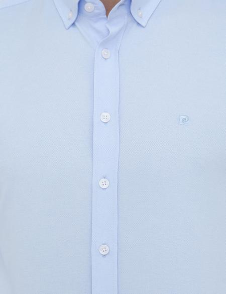 Açık Mavi Slim Fit Oxford Gömlek - 50247983001