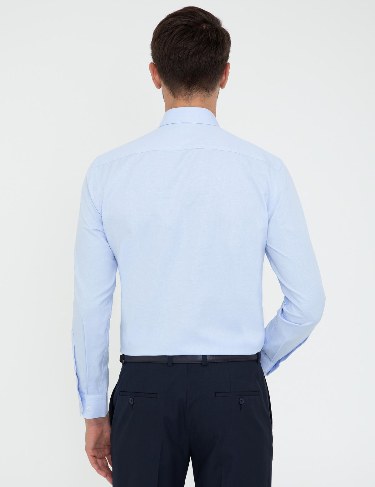 Açık Mavi Slim Fit Oxford Gömlek - 50247983001