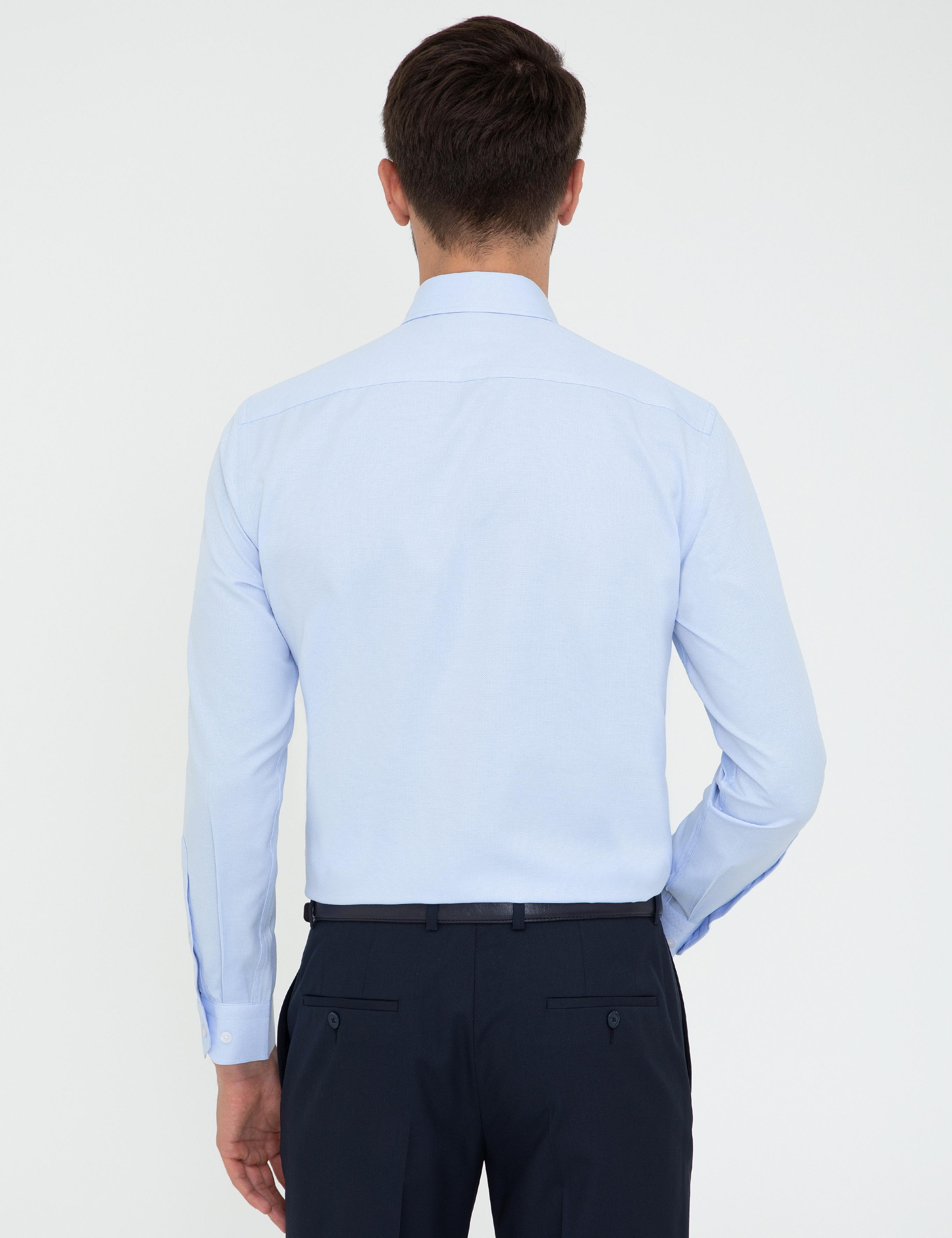 Açık Mavi Slim Fit Oxford Gömlek