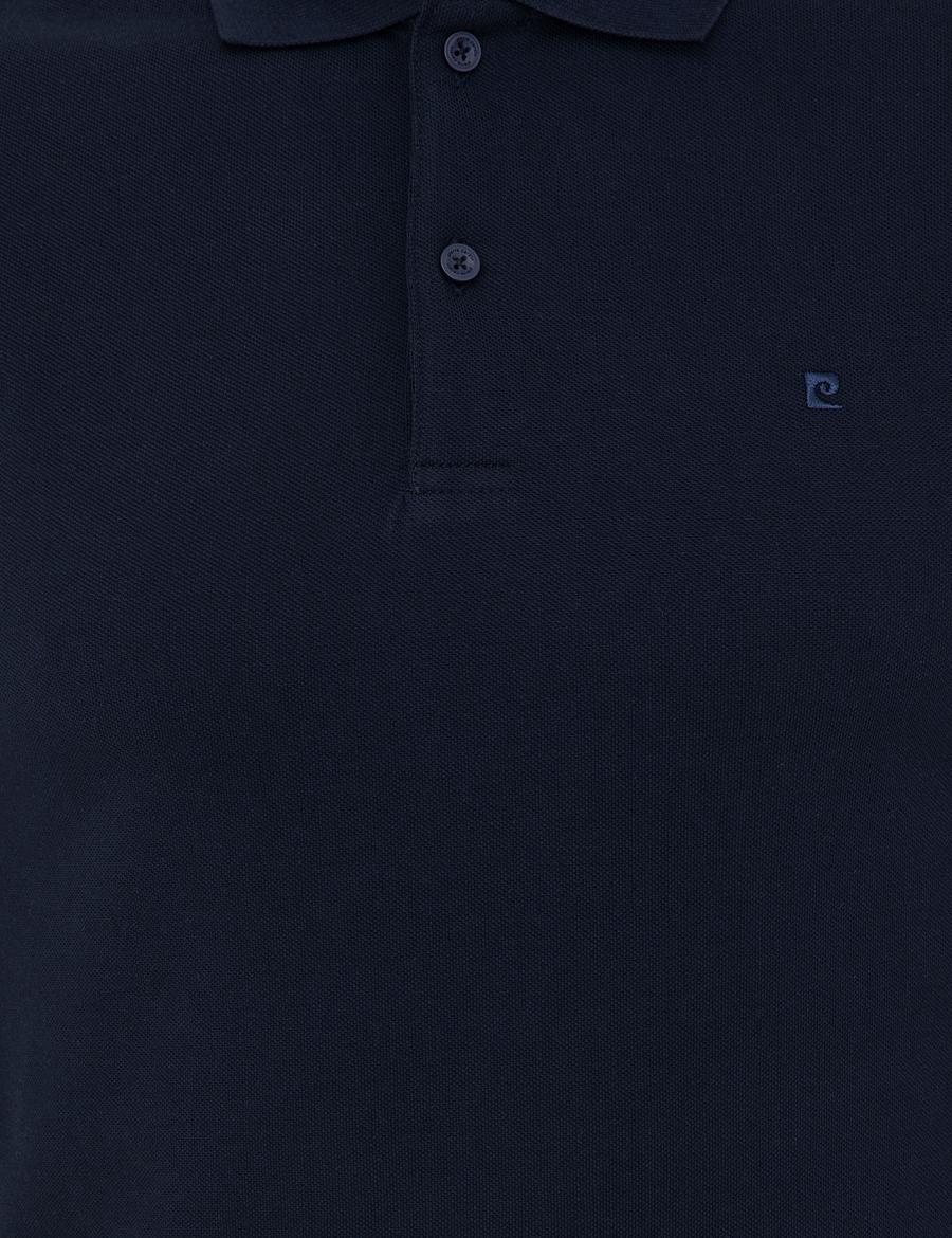 Lacivert Slim Fit Basic Sweatshirt