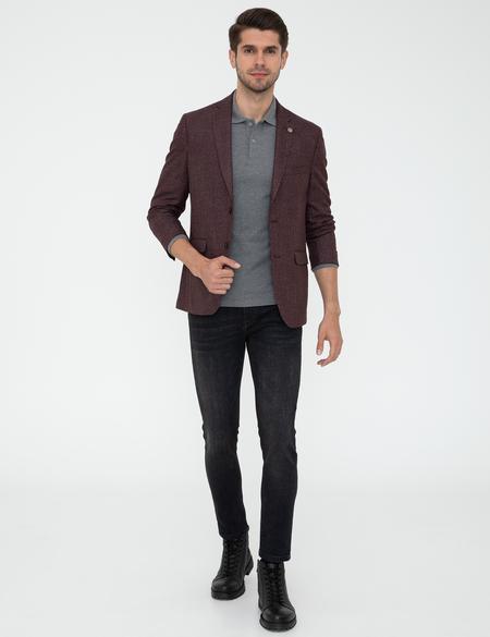 Bordo Slim Fit Ceket - 50228623077
