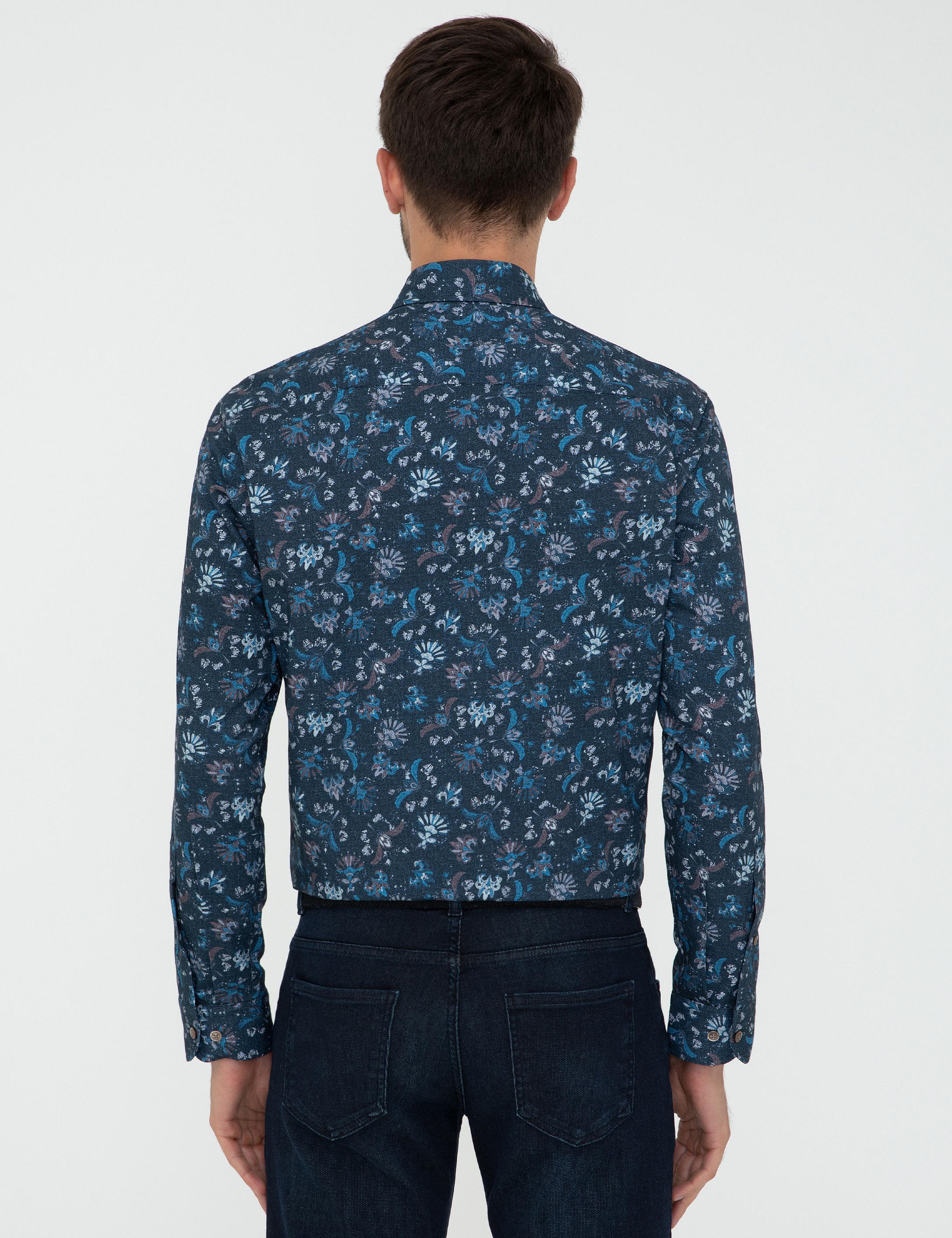 İndigo Regular Fit Uzun Kollu Gömlek