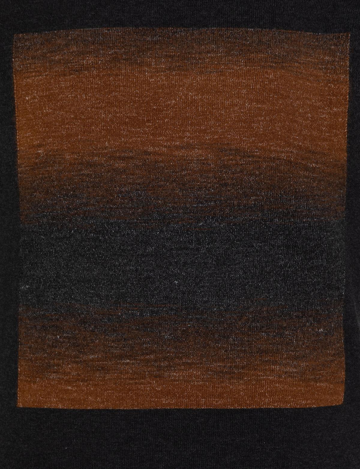 Antrasit Melanj Slim Fit Bisiklet Yaka Triko Kazak - 50241414037