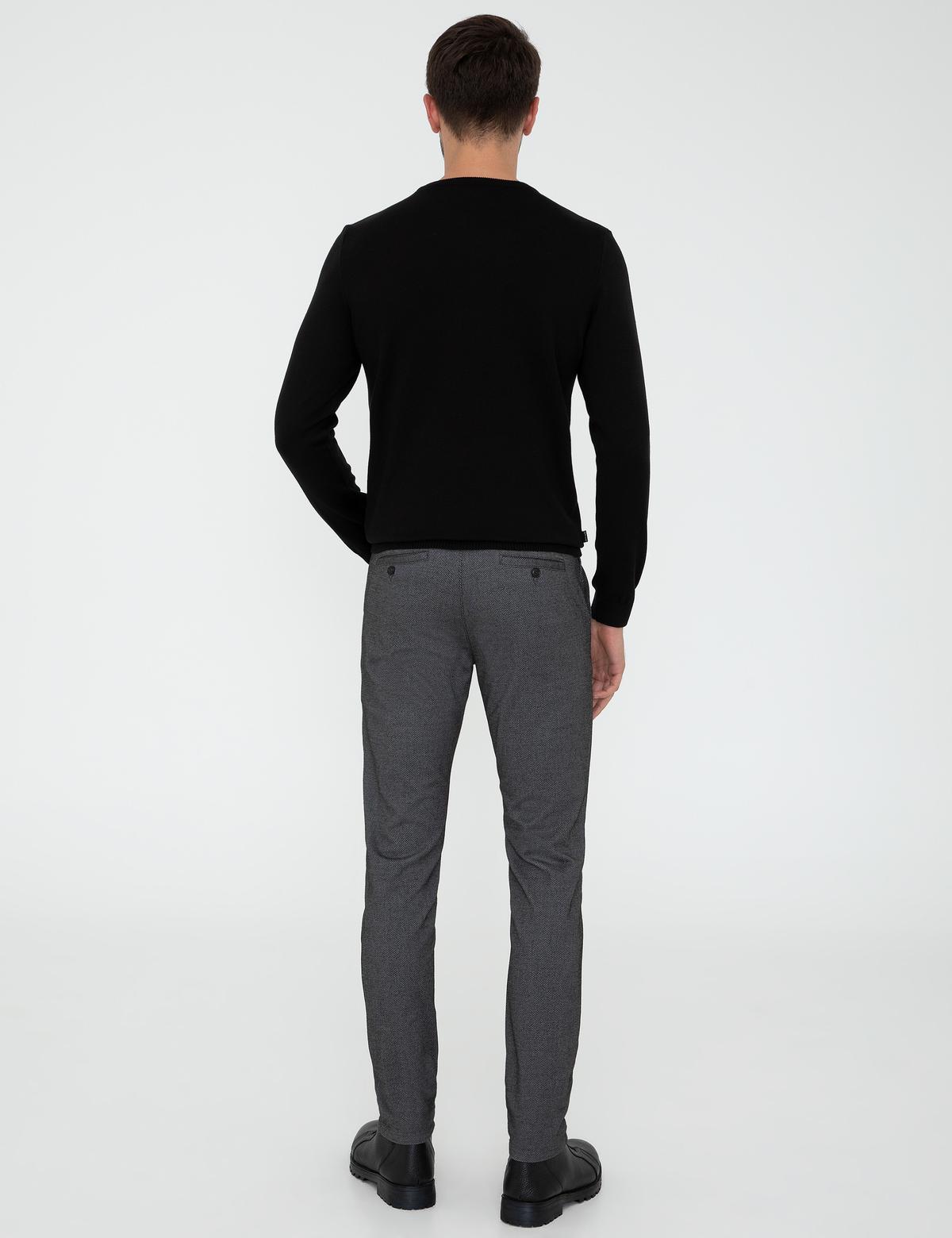 Antrasit Slim Fit Kanvas Pantolon - 50239888007