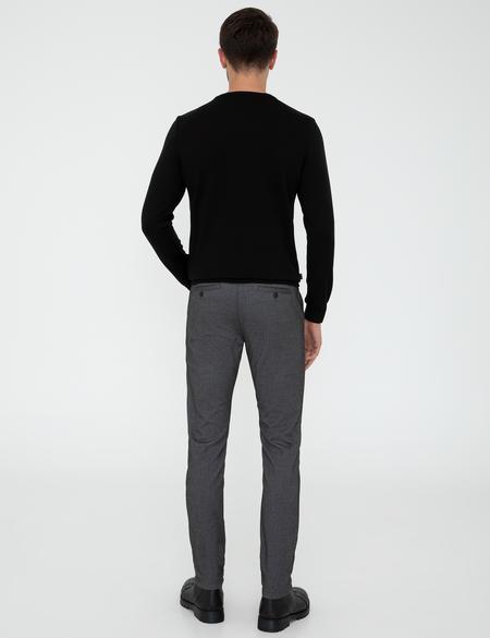 Antrasit Slim Fit Kanvas Pantolon - 50239888007