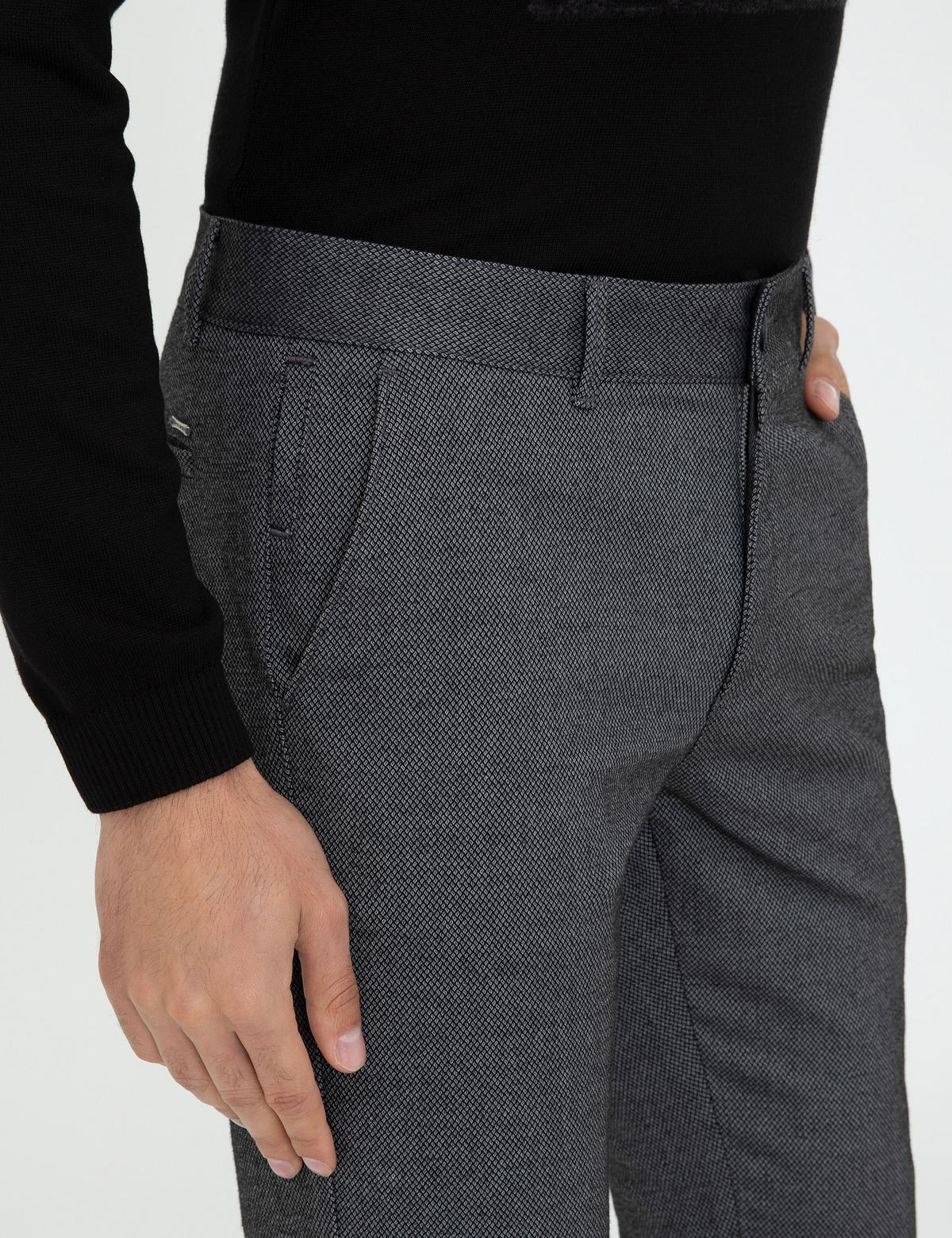 Antrasit Slim Fit Kanvas Pantolon - 50239888007