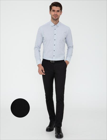 Siyah Slim Fit Kanvas Pantolon - 50239888087