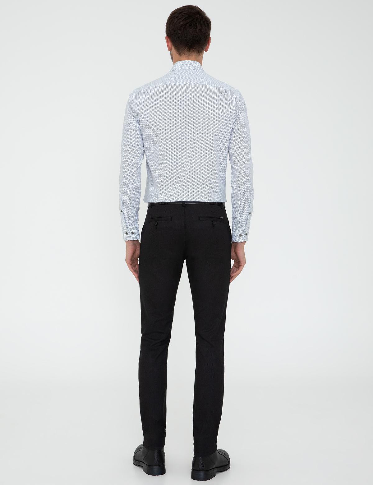 Siyah Slim Fit Kanvas Pantolon - 50239888087