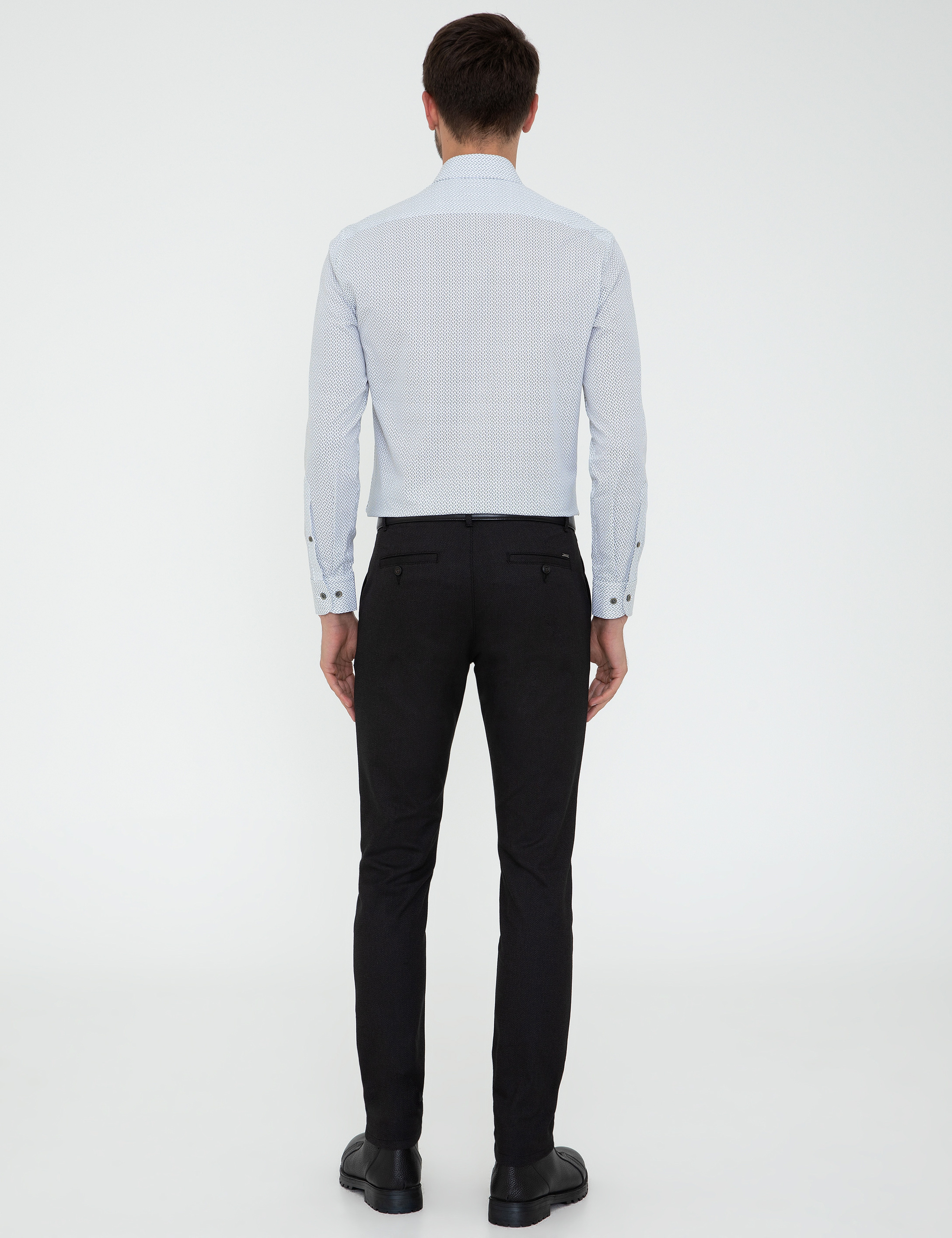 Siyah Slim Fit Kanvas Pantolon
