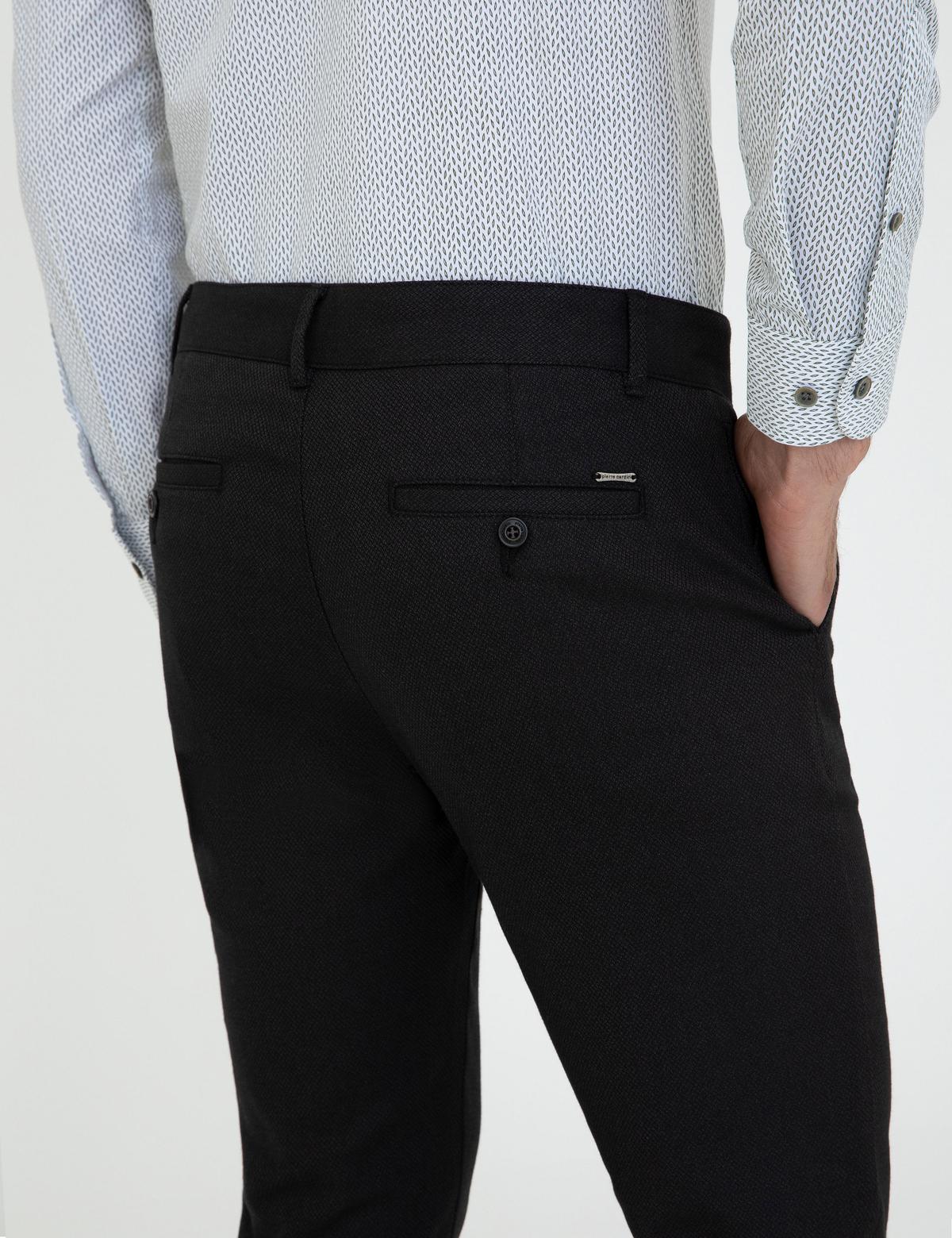 Siyah Slim Fit Kanvas Pantolon - 50239888087