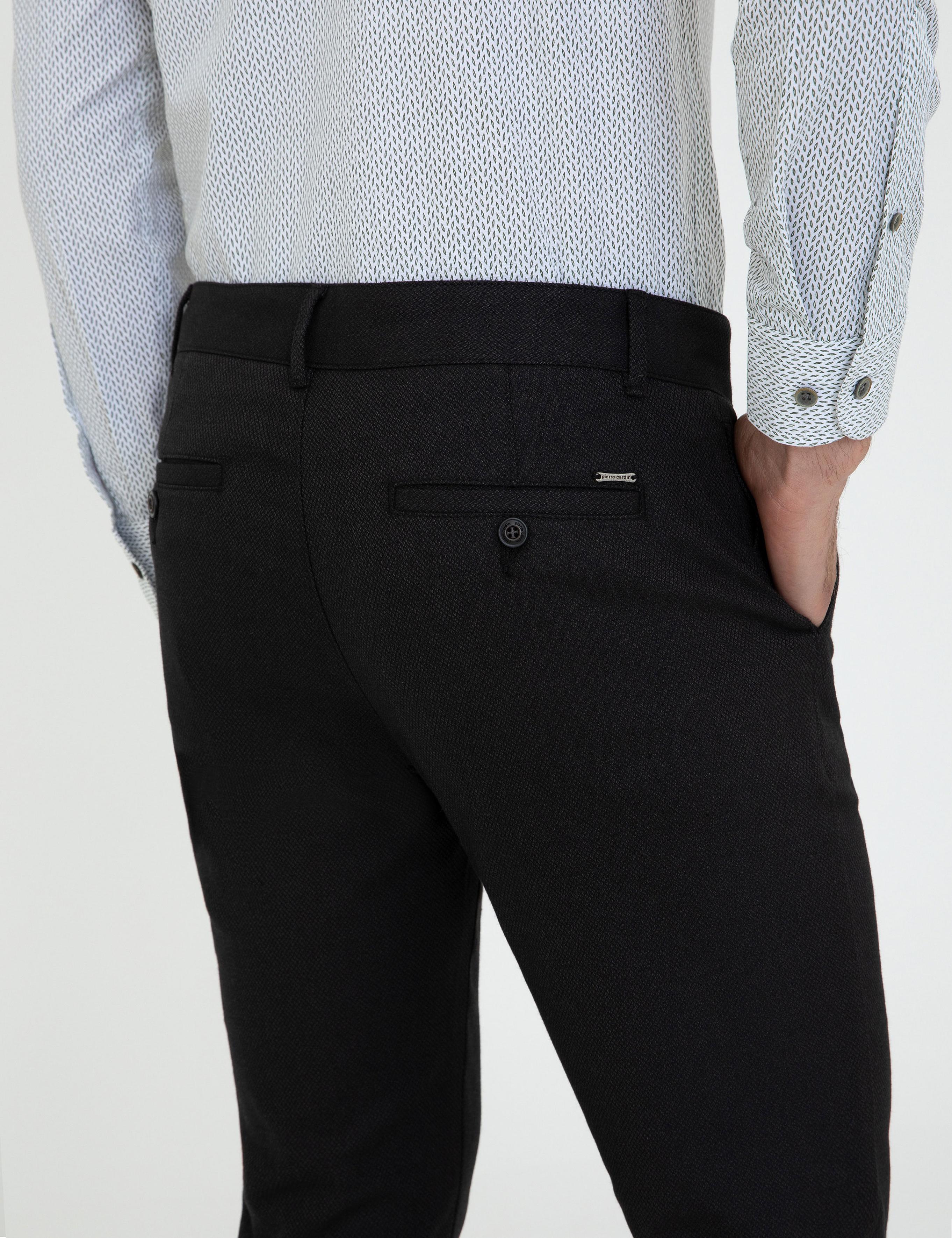 Siyah Slim Fit Kanvas Pantolon