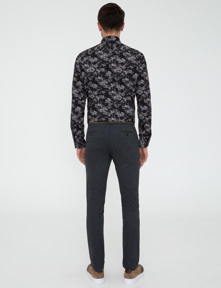 Lacivert Slim Fit Kanvas Pantolon - 50241485047