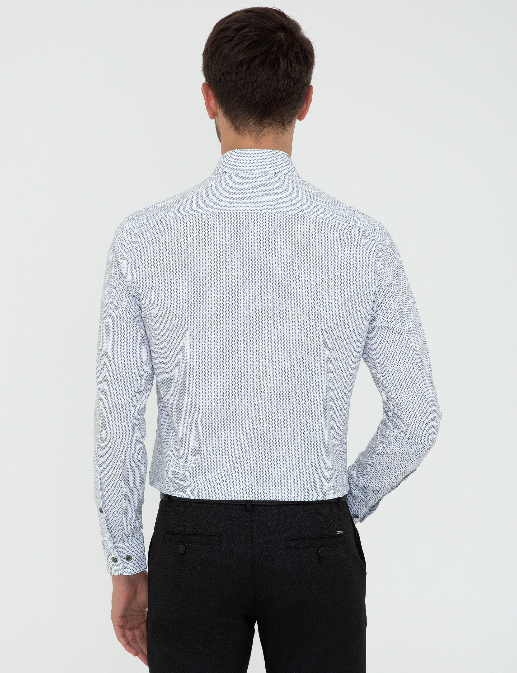 Haki Slim Fit Uzun Kollu Gömlek