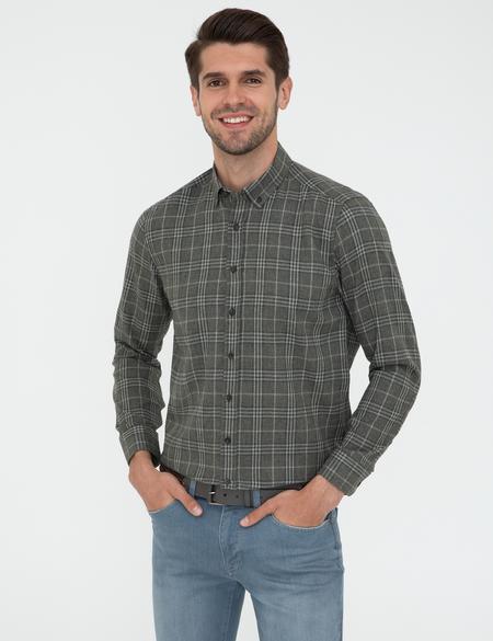 Haki Regular Fit Uzun Kollu Gömlek - 50246018021