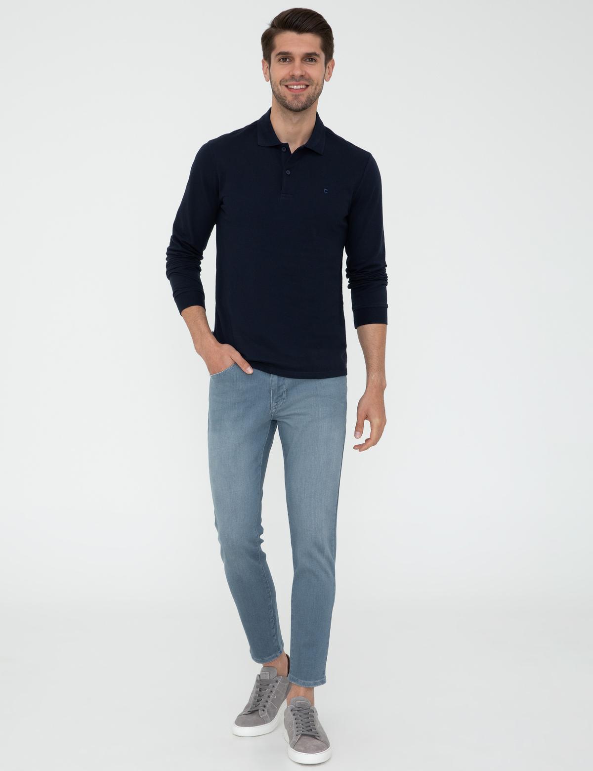 Lacivert Slim Fit Basic Sweatshirt - 50247253016