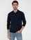 Lacivert Slim Fit Basic Sweatshirt
