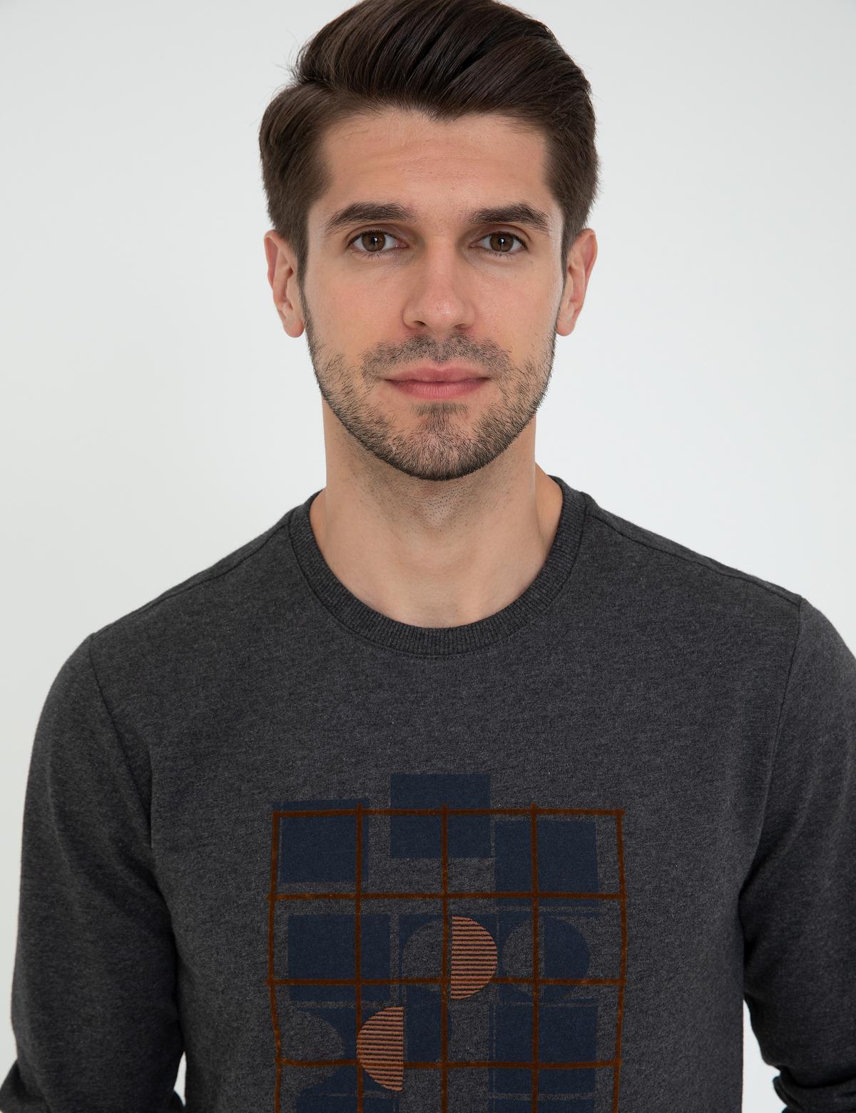 Antrasit Melanj Sweatshirt - 50240121023