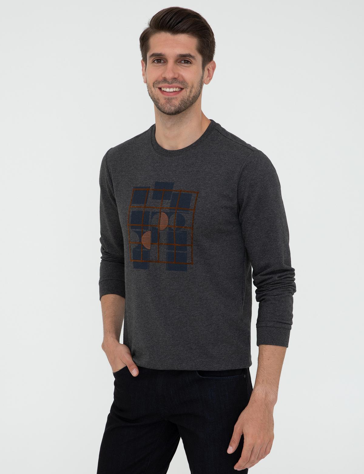 Antrasit Melanj Sweatshirt - 50240121023