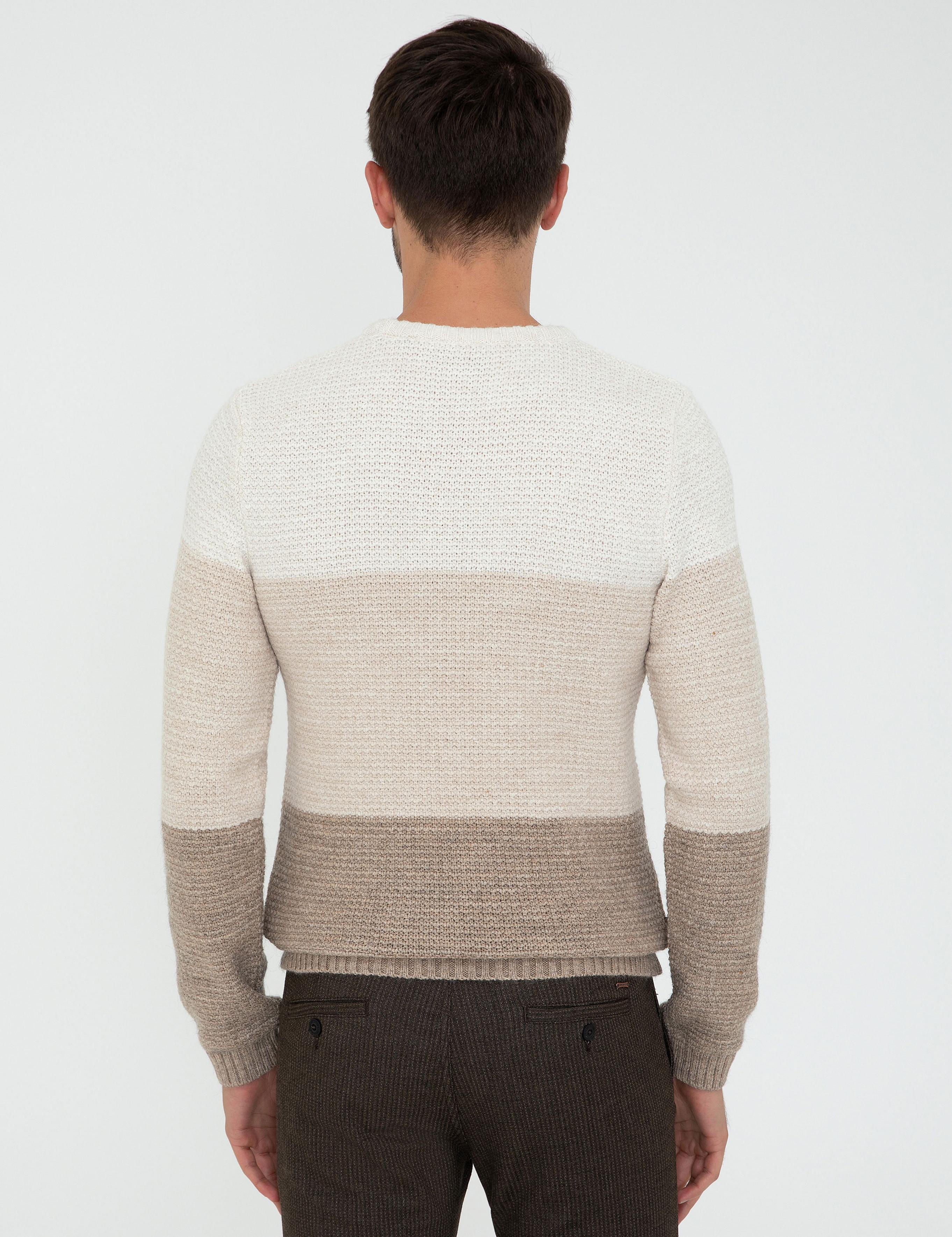 Bej Slim Fit Kazak