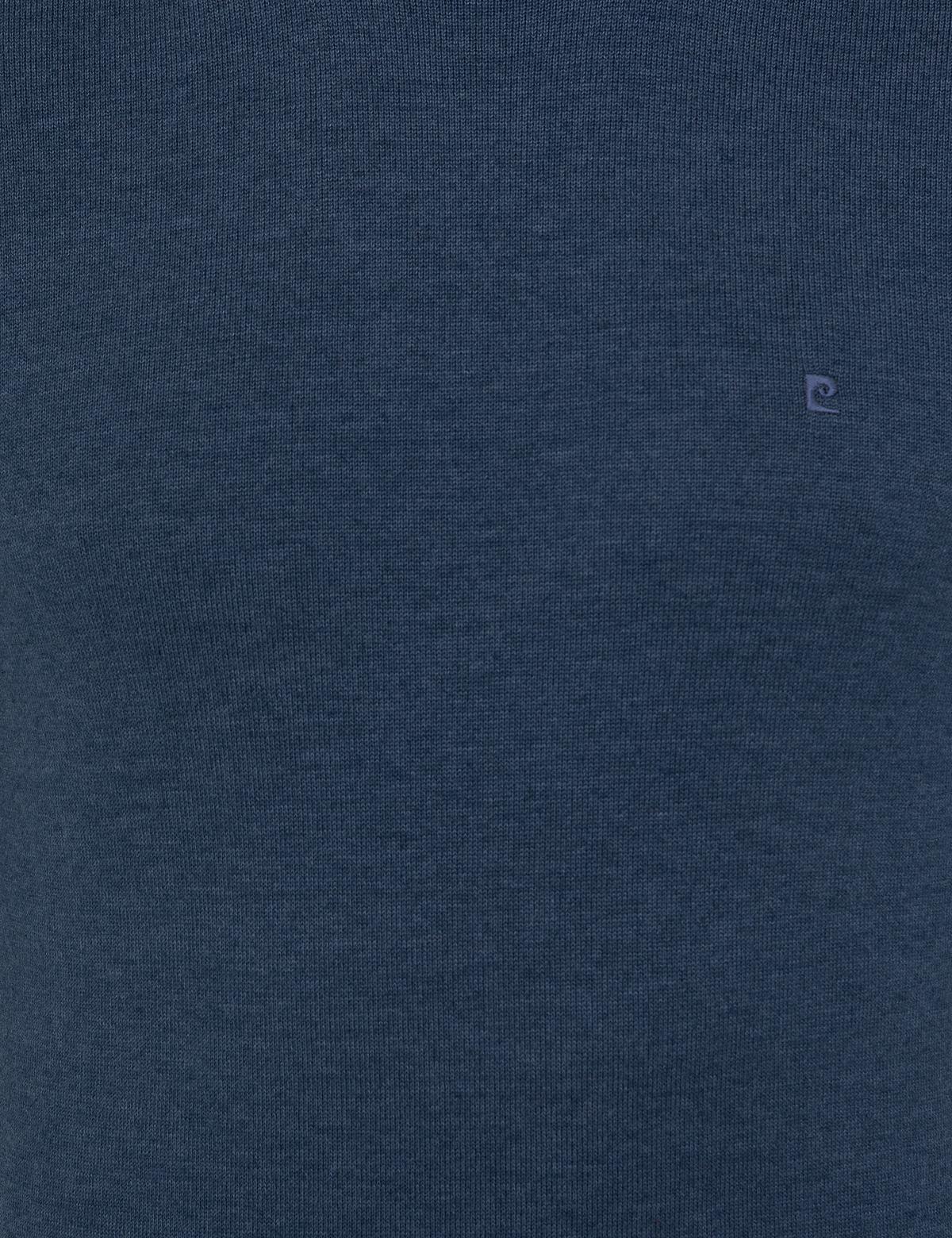 İndigo Melanj Slim Fit Balıkçı Yaka Basic Triko Kazak - 50237807083