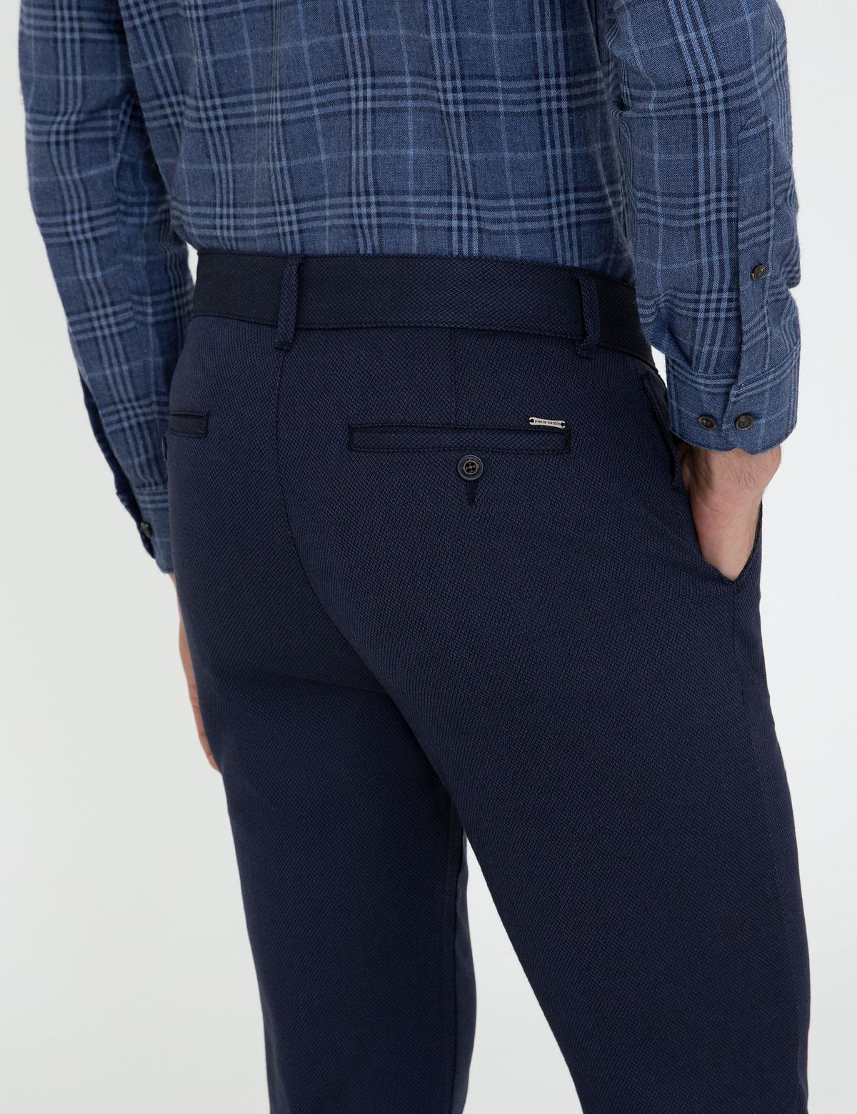 Lacivert Slim Fit Kanvas Pantolon - 50239888047