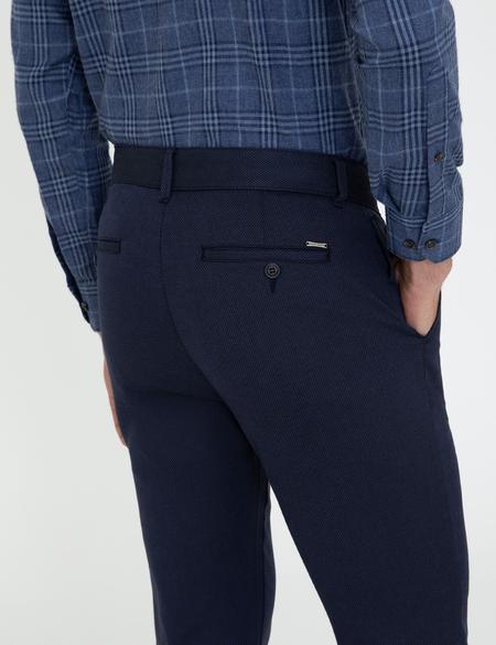 Lacivert Slim Fit Kanvas Pantolon - 50239888047