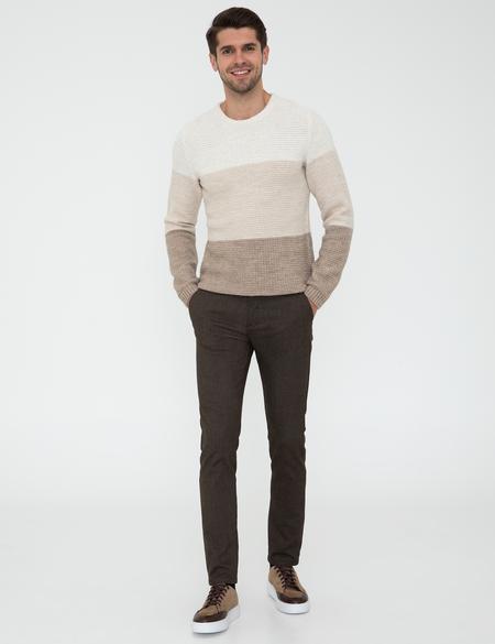 Bej Slim Fit Kazak - 50241435001