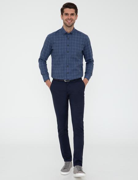 Lacivert Regular Fit Uzun Kollu Gömlek - 50246018048