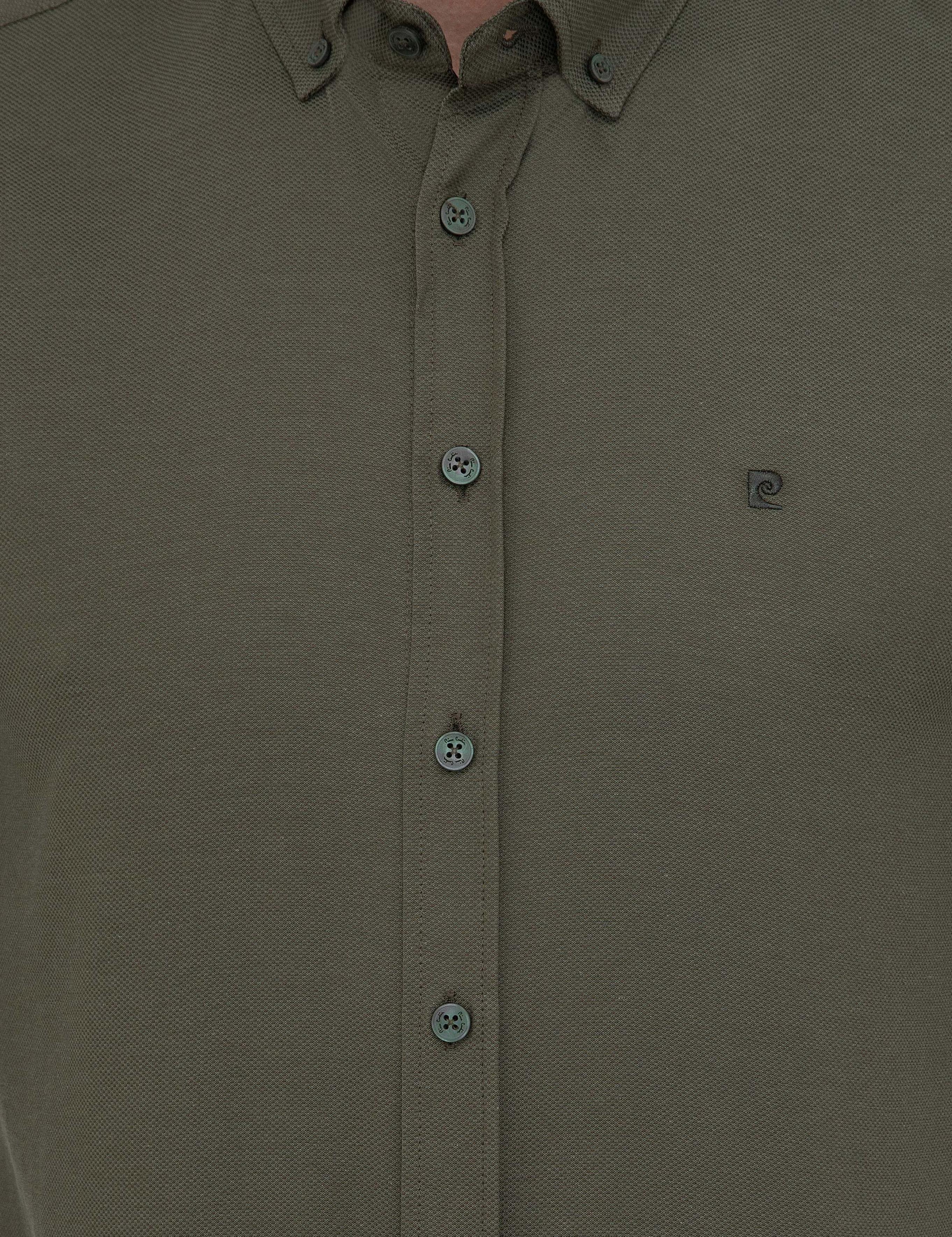 Haki Slim Fit Oxford Gömlek