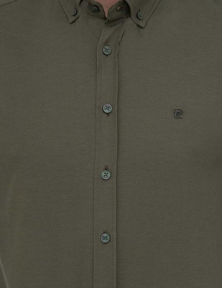 Haki Slim Fit Oxford Gömlek - 50247983041