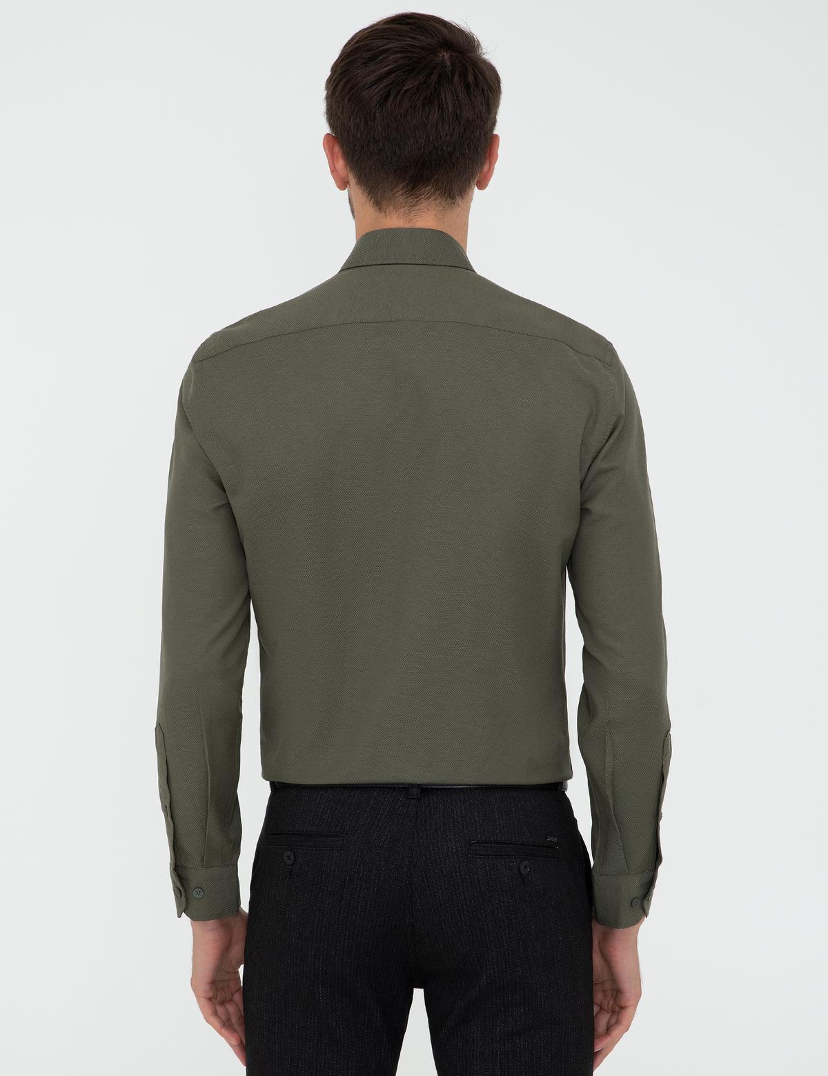 Haki Slim Fit Oxford Gömlek - 50247983041