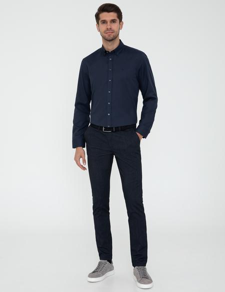 Lacivert Slim Fit Oxford Gömlek - 50247983046