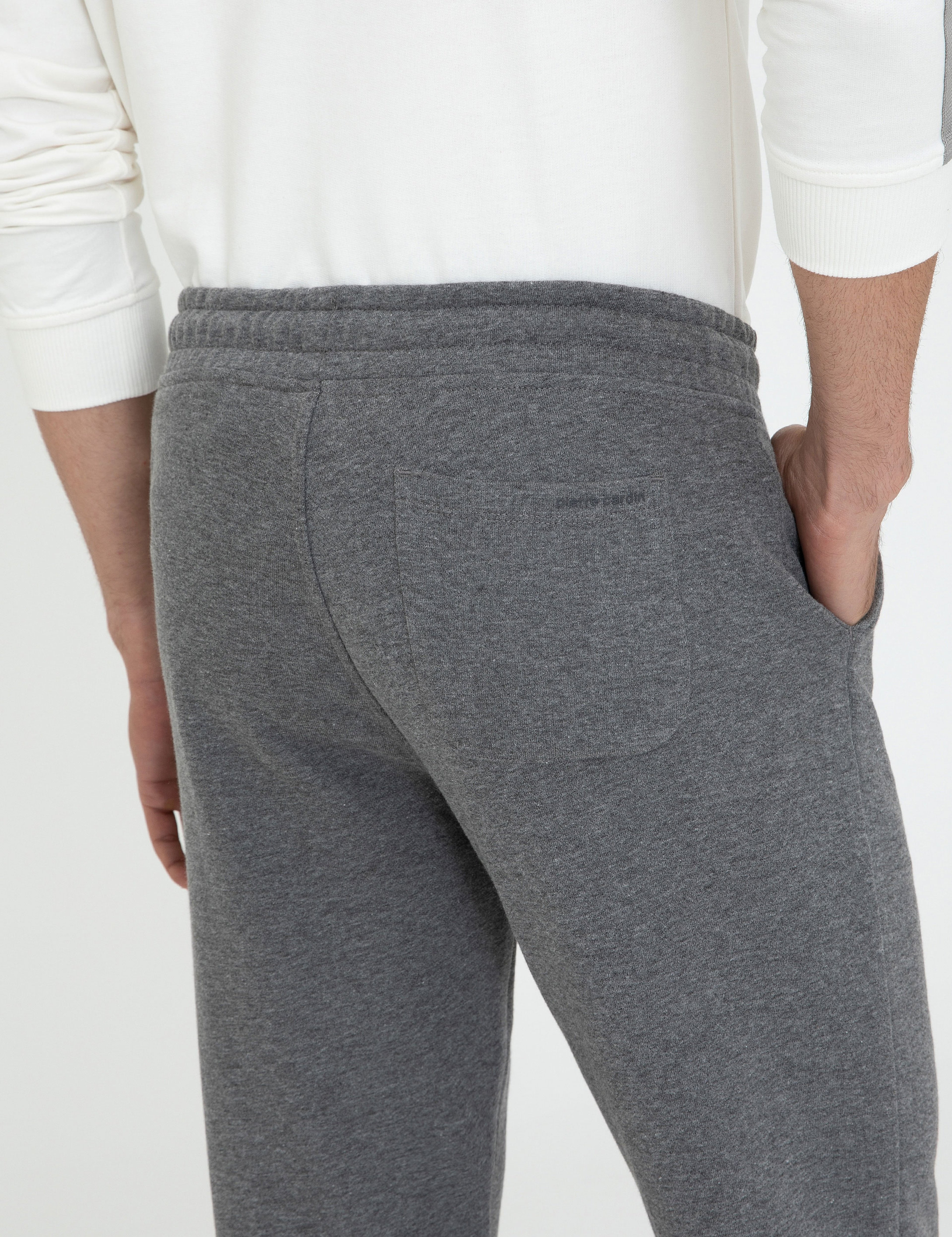 Antrasit Melanj Slim Fit Eşofman Altı - Image 6