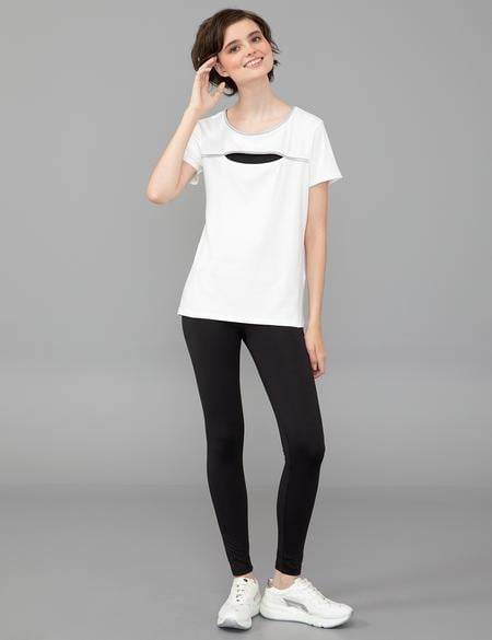 Beyaz Standart Fit Tişört - 50244947001