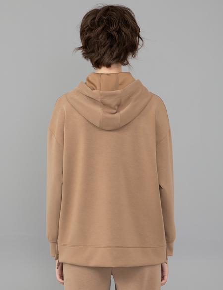 Kahverengi Kapüşonlu Sweatshirt - 50244943019