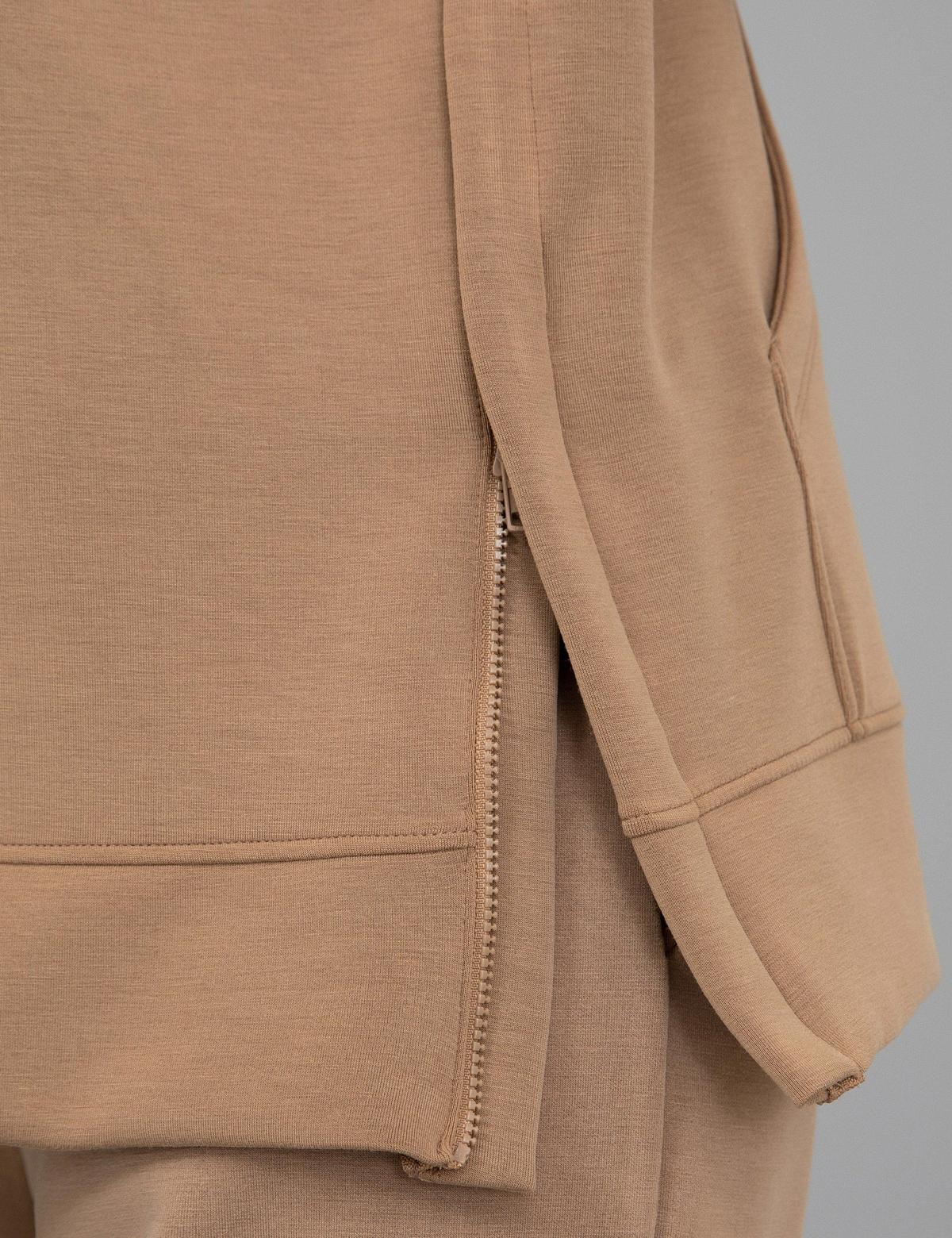 Kahverengi Kapüşonlu Sweatshirt - 50244943019