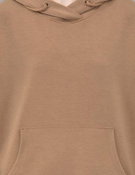 Kahverengi Kapüşonlu Sweatshirt - 50244943019