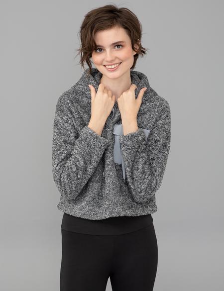 Gri Melanj Regular Fit Kapüşonlu Sweatshirt - 50244915015