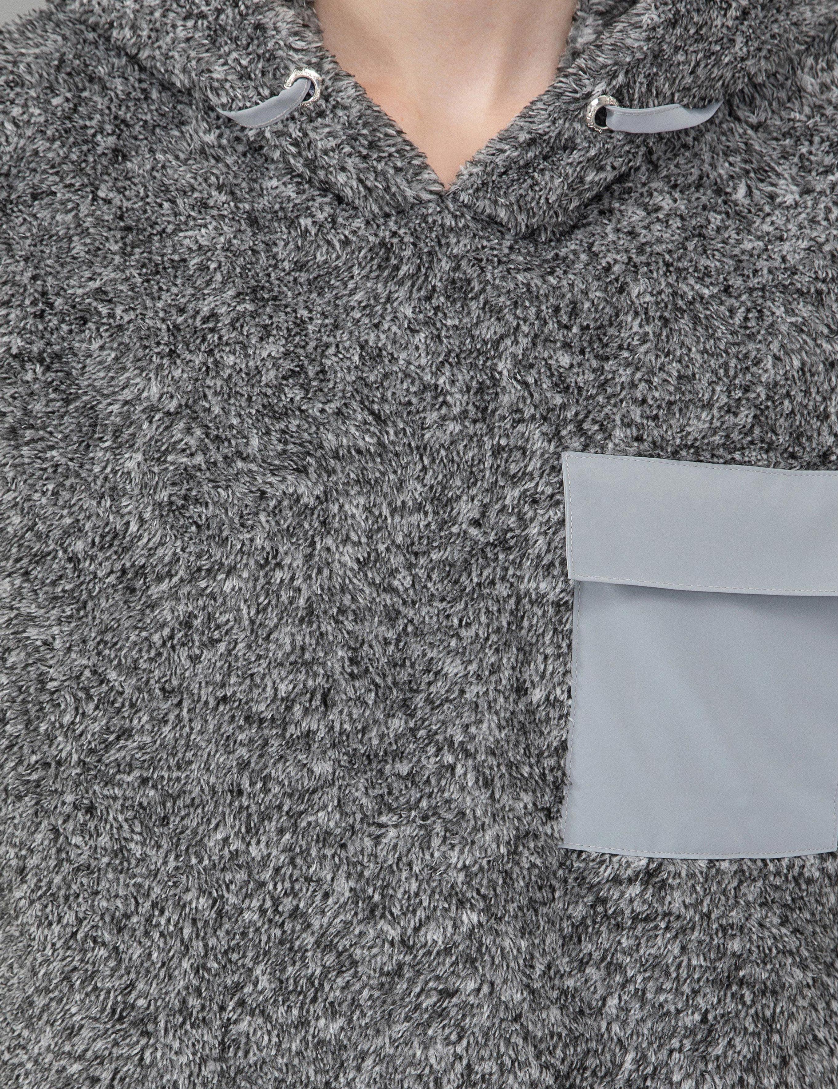 Gri Melanj Regular Fit Kapüşonlu Sweatshirt