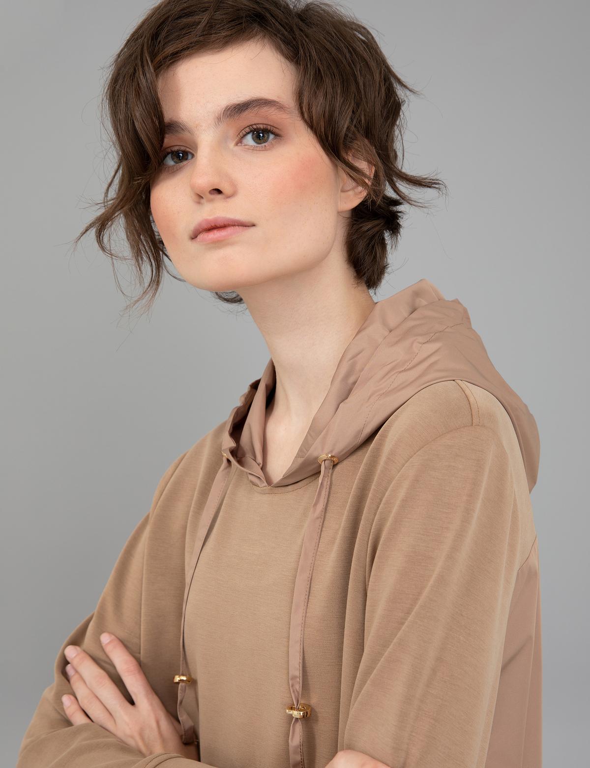 Kahverengi Regular Fit Sweatshirt - 50244951006