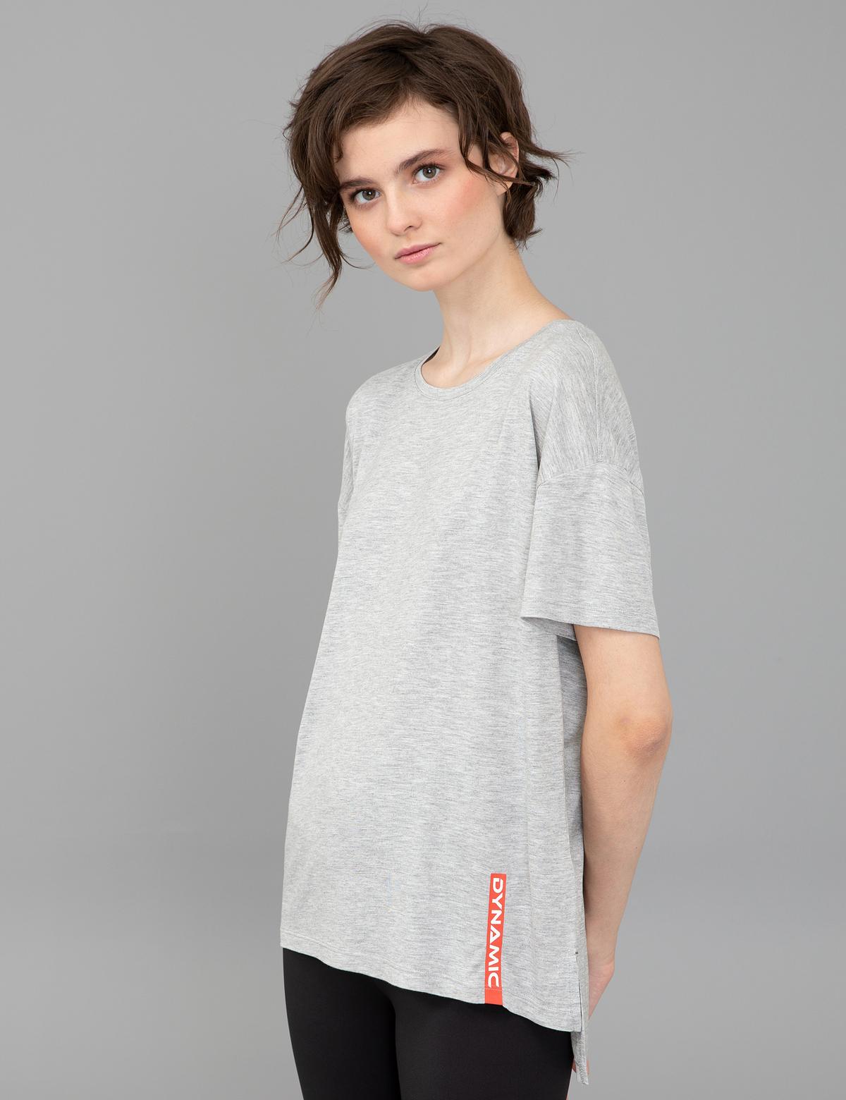 Gri Melanj Regular Fit Tişört