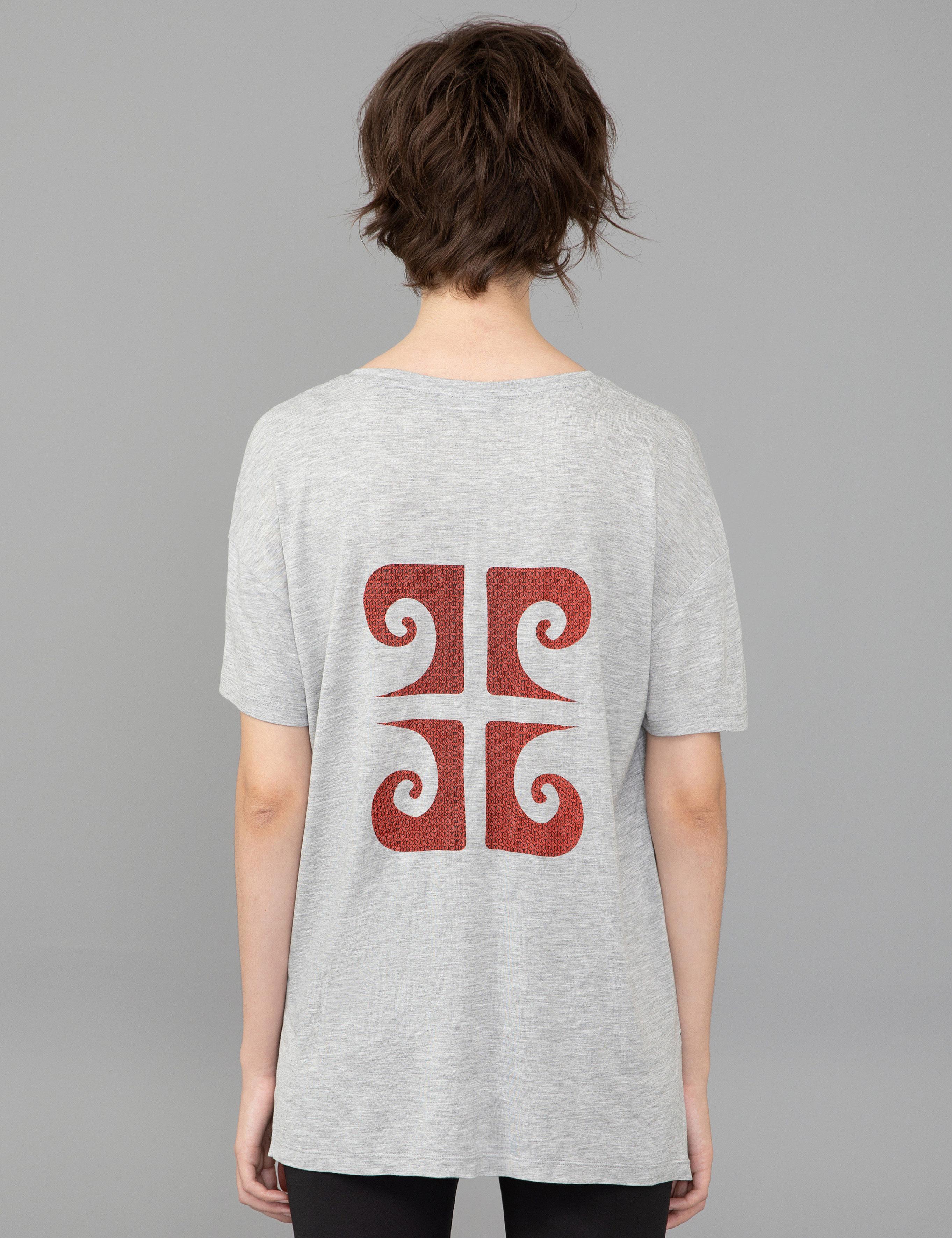 Gri Melanj Regular Fit Tişört